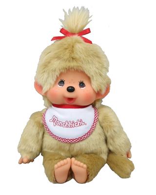 Sekiguchi Monchhichi Serie Monchhichi Premium Standard Beige Mittelgroßes Plüschtier für Mädchen - 226573