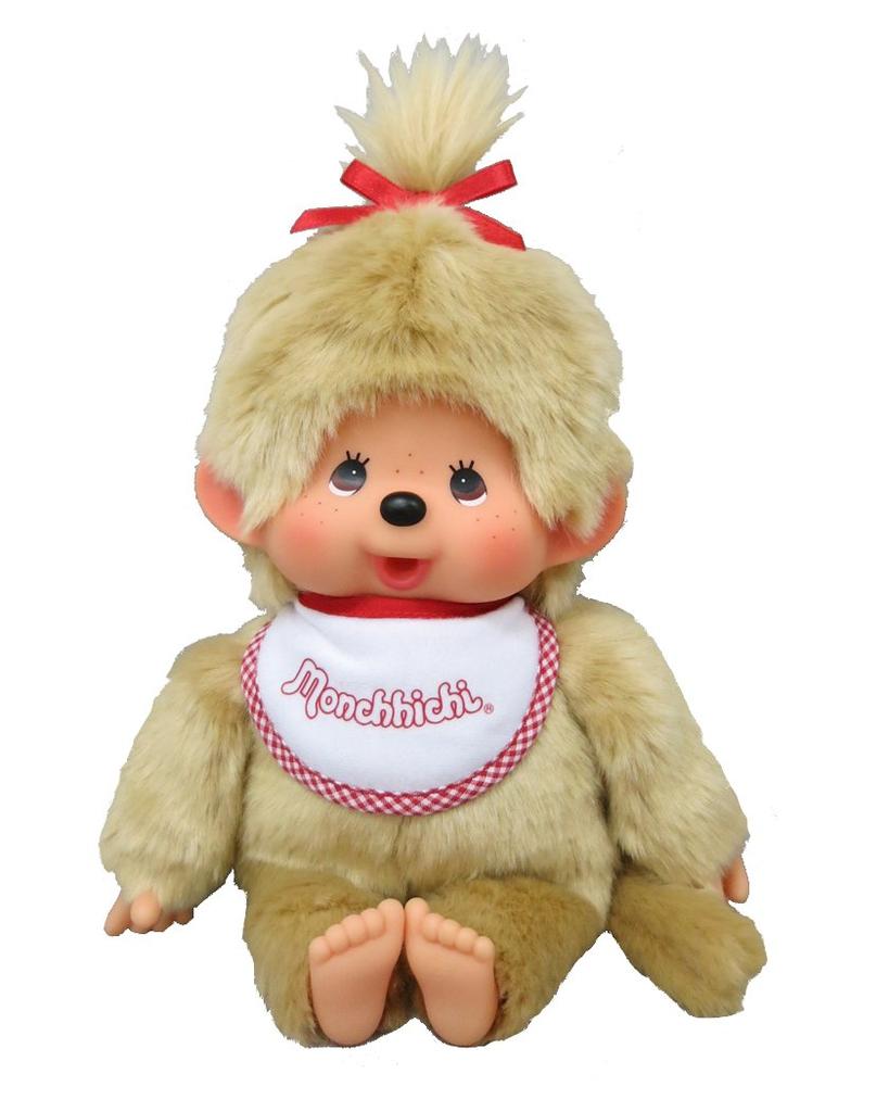 Sekiguchi Monchhichi-serien Monchhichi Premium Standard Beige Medium Plysjleketøy for jenter - 226573