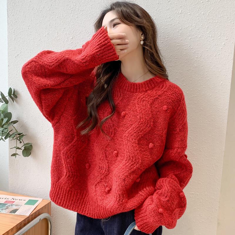 

Mokana Women s Fashion Long Sleeve Knitted Sweater MKNJD2718 One Size