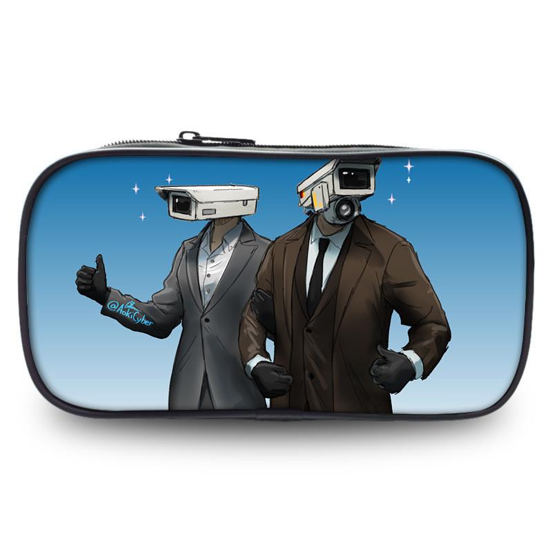 Skibidi Toilet Unique Pen Case Fashionable Polyester Unisex For Use School