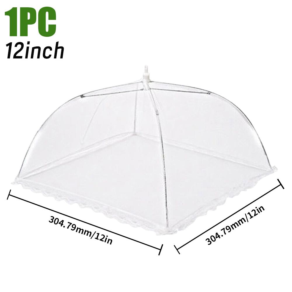 

1/2pcs Foldable Food Mesh Cover Anti Fly Mosquito Food Cover Umbrella Meal Vegetable Fruit Breathable Cover Kitchen Accessories