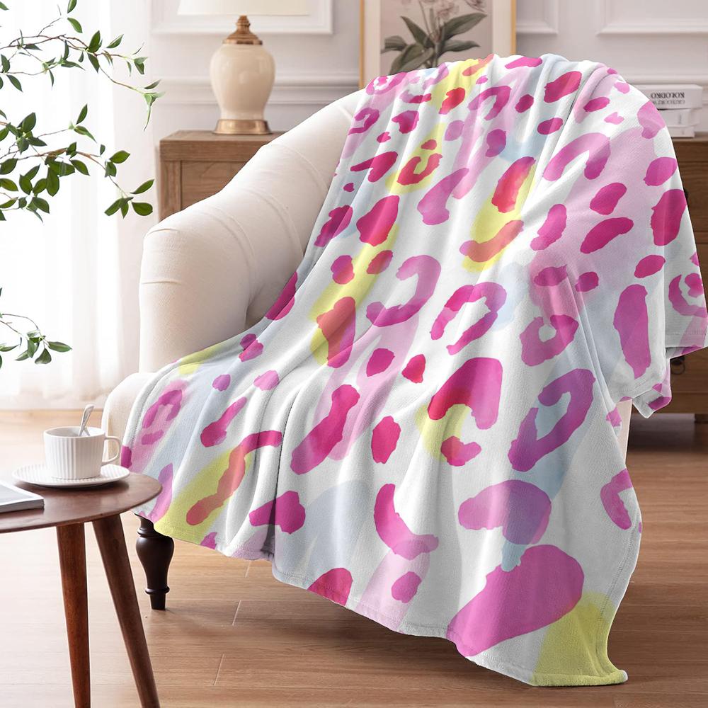 Wild Pattern Throw Soft Flannel AC Blanket Lightweight Summer Nap Throw Cozy  Blanket for Sofa Bed Travel Home 100cmx150cm