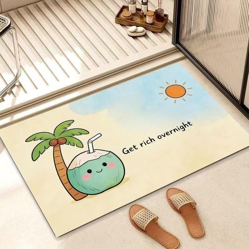 Bathroom Absorbent Diatom Mud Toilet  Doormat Toilet Toilet Floor Mat Toilet Carpet