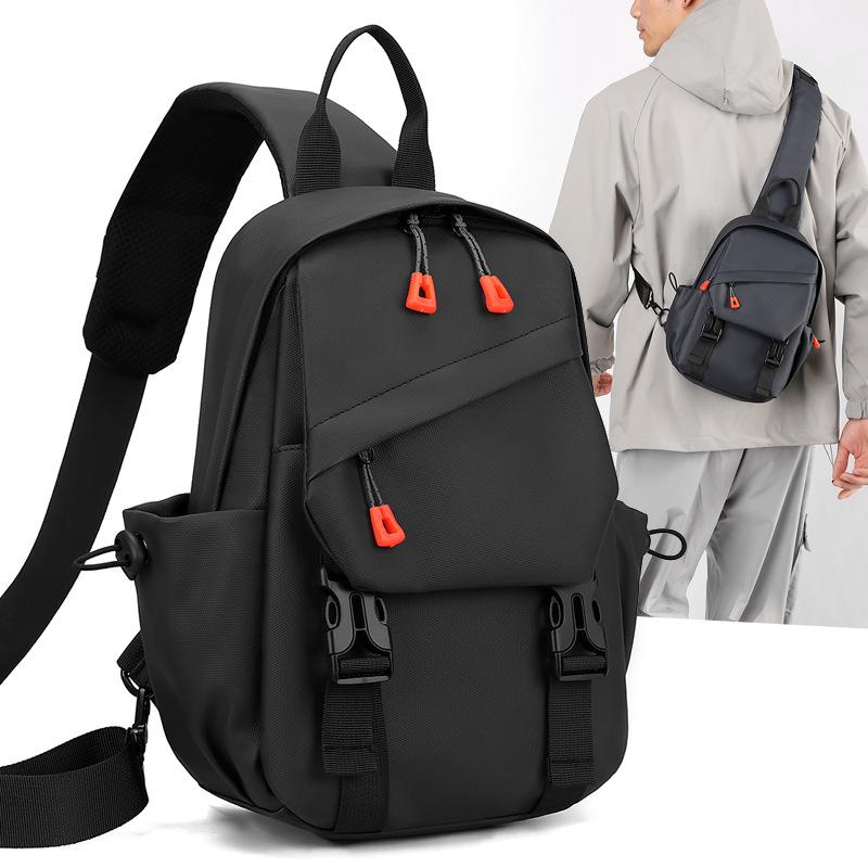 Fashion Chest Bag Men's Trend Multi Functional Leisure Shoulder Bag Large Capacity Cycling Sports Light Messenger Bag