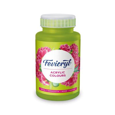 Fevicryl Acrylic Colour Greenery 500ml Bottle Rich Pigment Paint for Canvas Wood Metal DIY Art & Craft School Projects Artists