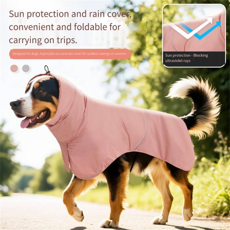 Sun Blocking Waterproof Dog Rain Coat Outdoor Walking Clothes For Small to Large Dog Beach Wear Rainy Days Adventure