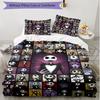 3pcs Duvet Cover Set (1*Duvet Cover + 2*Pillowcase, Without Core), The Nightmare Before Christmas Print Soft All‑Season Bedding Set, Home Bedroom Deco