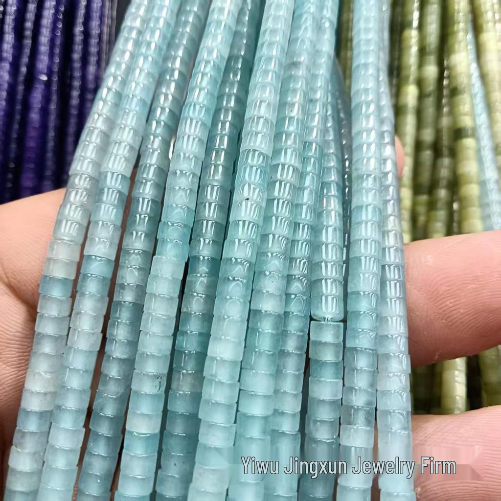 2x4mm Natural Agate Stone Separator Beads for DIY Jewelry Making - Loose Semi-Finished Accessories In Stock