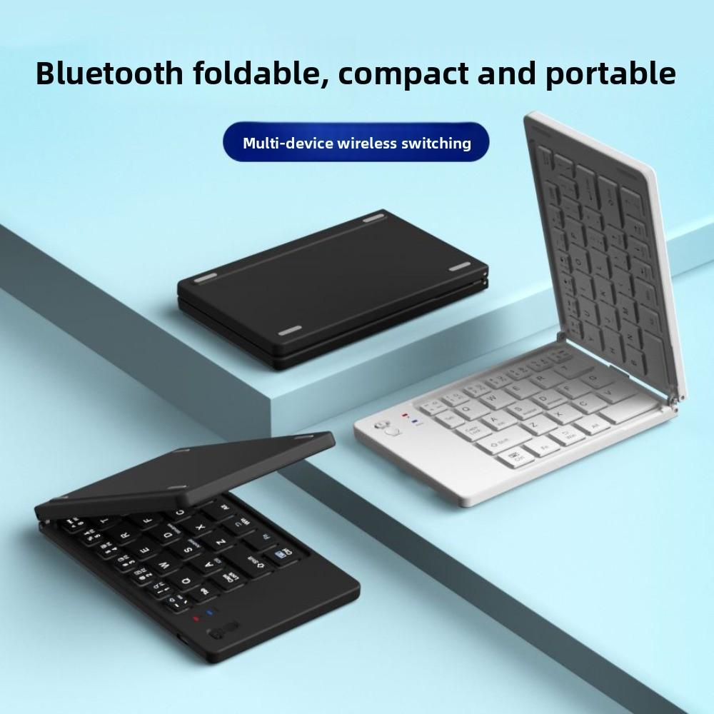 Slim Design Wireless Folding Keyboard Rechargeable Foldable Keyboard Bluetooth Keyboard  Tablet