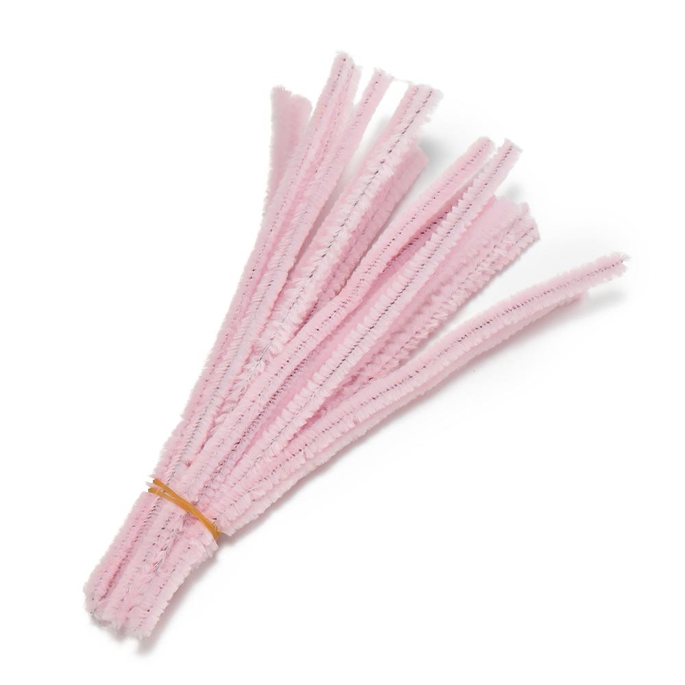 100Pcs 30cm Colorful Chenille Stem Twisted Rod Wool Root Fluffy Bar Iron Wire for DIY Handcraft Twisting Decor Jewelry Supplies