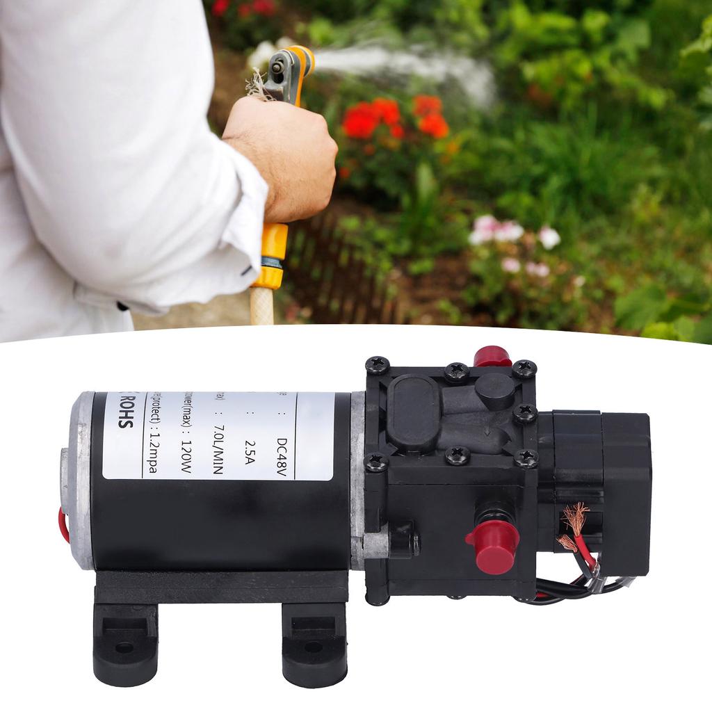 DC48V 120W DC Intelligent Diaphragm Pump 7.0L/MIN Automatic Atomizing High Pressure Pump