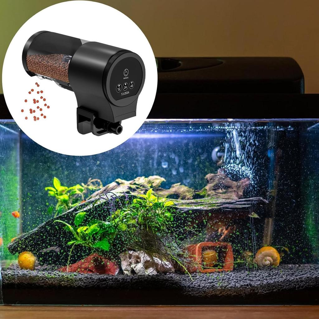 100ml Capacity Auto Fish Feeder Automatic Fish Feeder for Aquarium Smart Timer Auto Fish Food Dispenser for Koi Guppy Betta