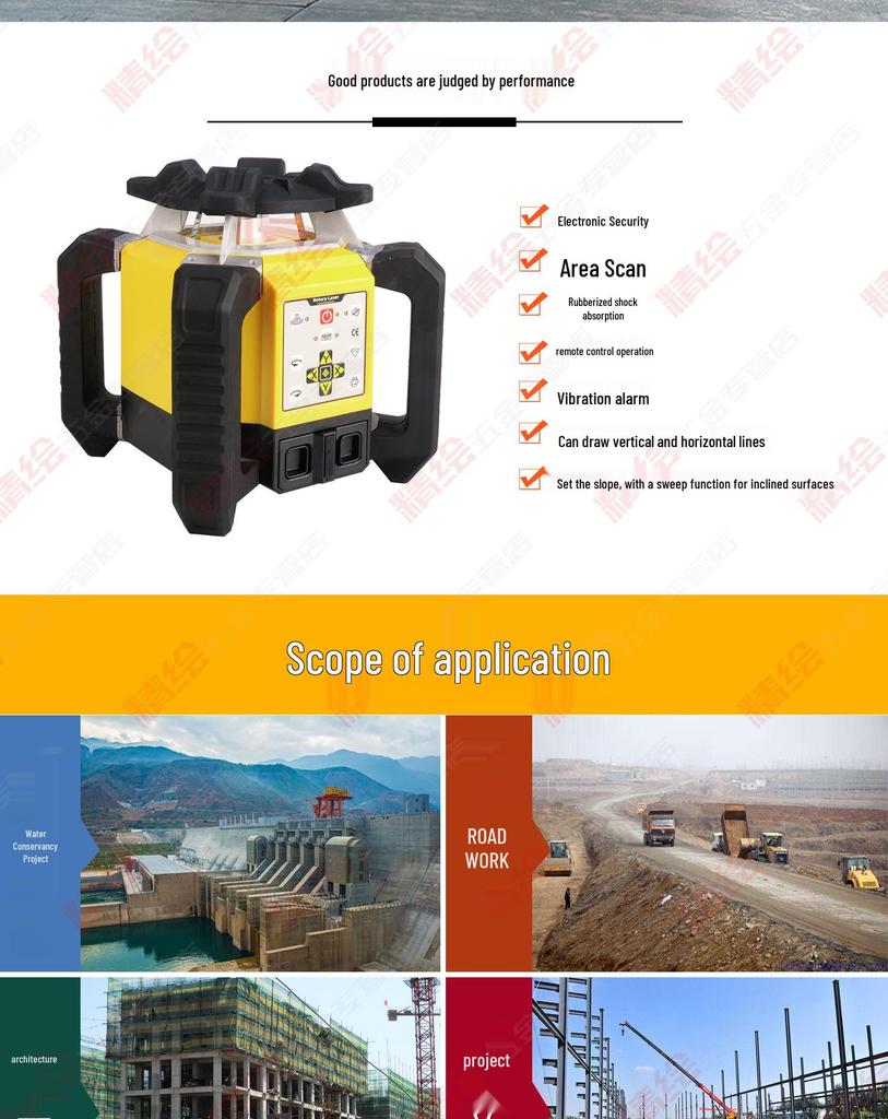 Creator Laser Level with Red and Green Light - Fully Automatic Electronic, Vertical and Horizontal Measurement, Shockproof Design