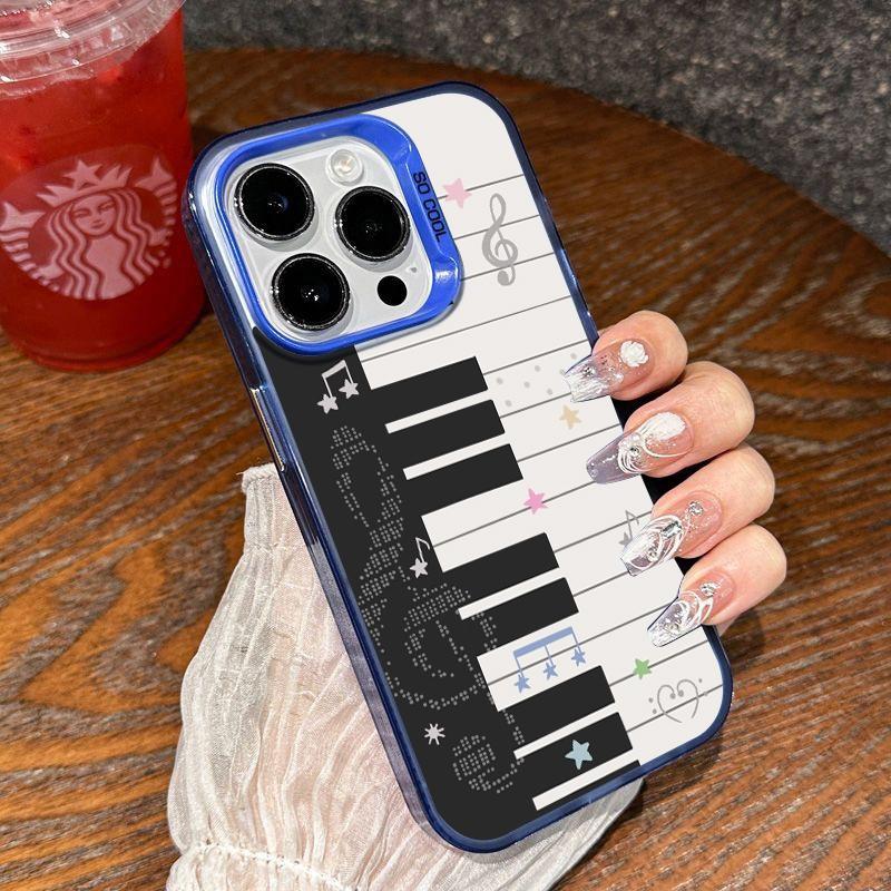 For iPhone 17 Pro Max 16 15 13 12 11 14 Phone Case Piano Pattern Back Cover For iPhone 17 Air 16E XS Max XR X XS 7 8 Plus SE2022