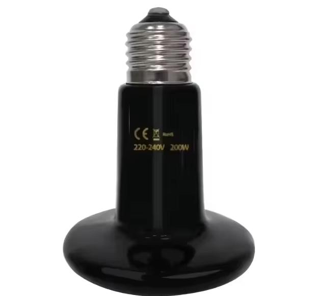 Waterproof Ceramic Infrared Heat Emitter 50W 100W 150W 200W 250W No-Light Brooder Bulb for Humid Terrariums Reptile Vivarium