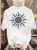 Afslappet Herre T-shirt Ren Bomuld Luksus Kortærmet Rund Hals Simpel Udendørs Daglig Blød Herre- og Dame Skjorte
