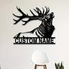 Metal Reindeer Wall Art, Black Iron Silhouette, Adhesive Decorative Sculpture, Indoor Hanging Sign, Home Decor