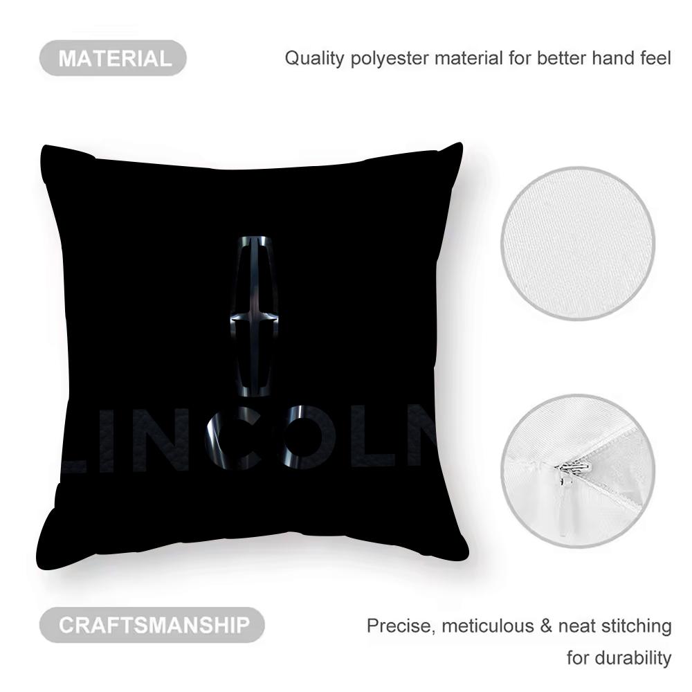 Lincoln Cushion Cover Anti-dustmite Pillowcase Invisible Zipper Silky Short Plush Sofa Cushion Cover
