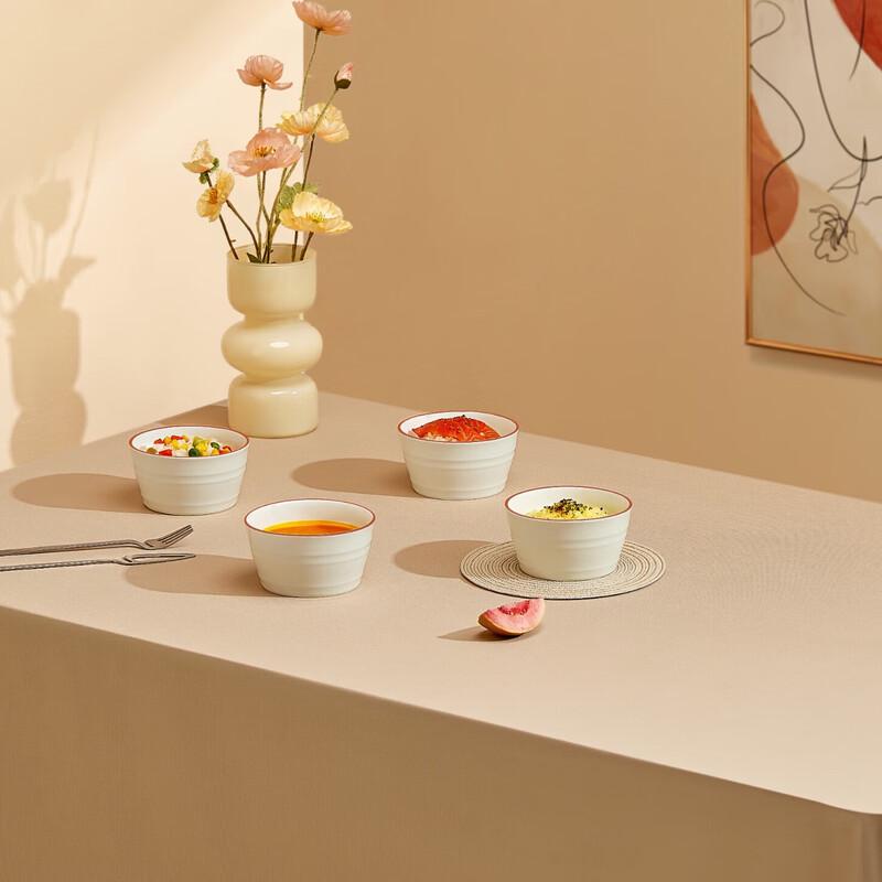 French Cream Style Glazed Ceramic Dinnerware Set