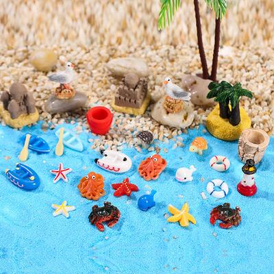 Ocean Beach Style Miniatures Artificial Sunshade Umbella Chair Anchor Micro