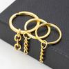 10/50Pcs Key Ring Chain Gold Color Silver Color 25/30Mm Round Split Metal Key Chain Diy Keychain Keyrings