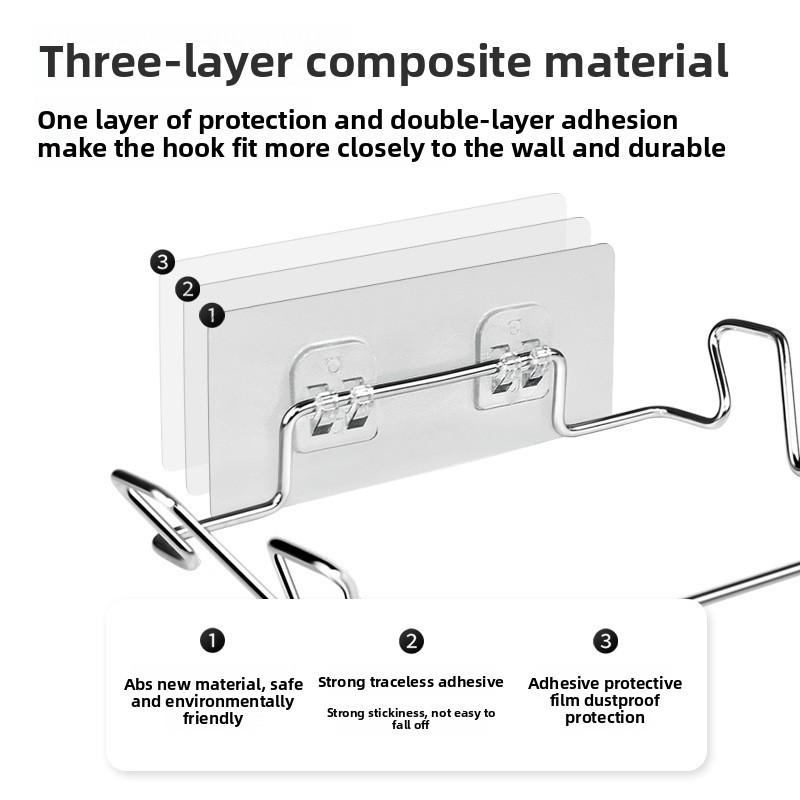 Modern Stainless Steel Kitchen Trash Bag Holder With Magneticfree Wall Mount For Home Use