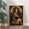 Contemporary Medusa Portrait Canvas Painting Mythological Snake Hair Wall Art Prints Bold Colorful Home Decor Modern Fantasy Art
