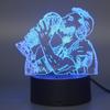 3D Illusion Night Light Messi 7 Color/16 Color Gradient Touch Switch Led Night Light Table Lamp (Crackle White)