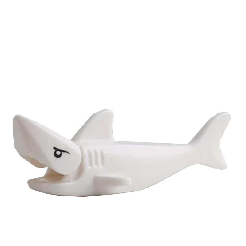 MOC Farm Zoo Animal Building Blocks Crocodile Shark Dolphin Chimpanzee Cow Leopard Educational Game Accessories Bricks Kids Toys