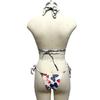 2024 European & American Butterfly Print Drawstring 4-Piece Sexy Women's Bikini Swimwear