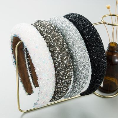 Dámská luxusní obruč do vlasů Lesklé kamínky Intarzovaná čelenka Zvýšený design Lehká pokrývka hlavy Příslušenství k hlavě