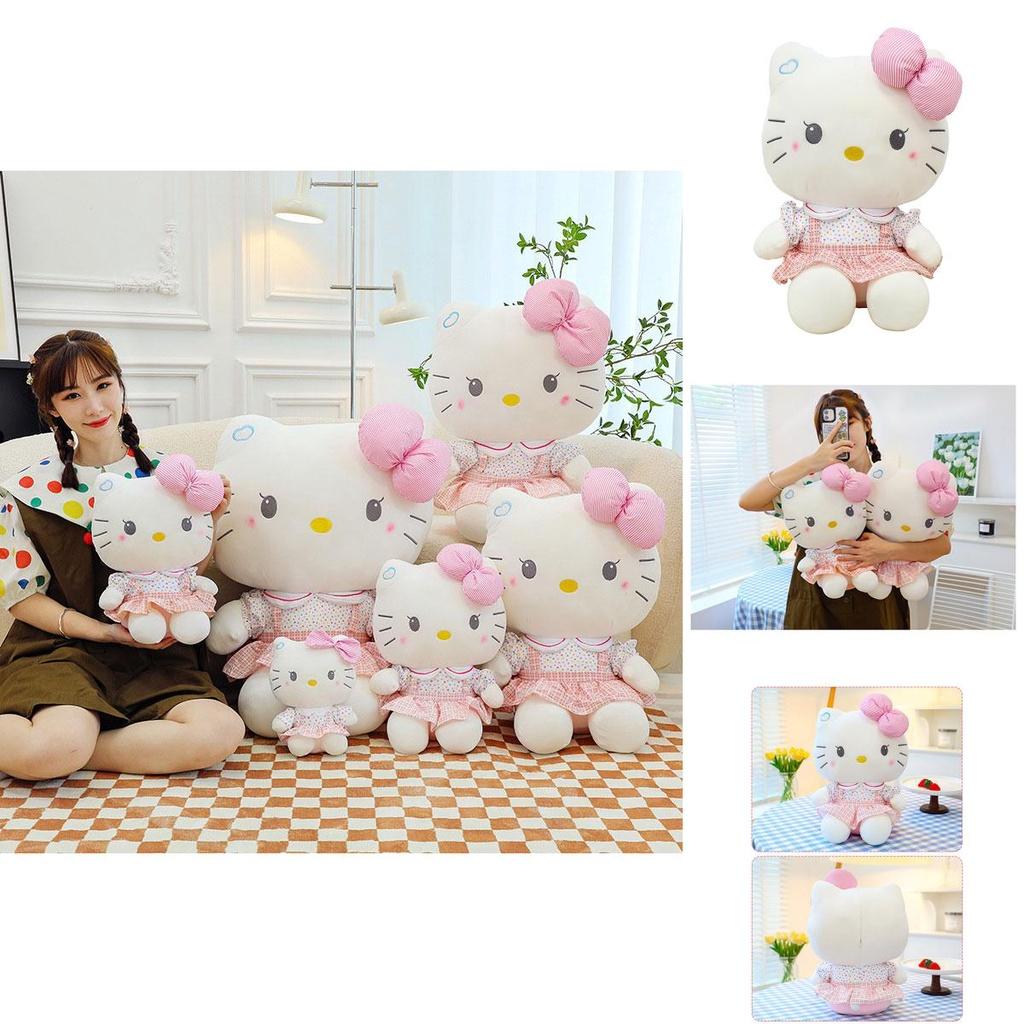 Cute Kt Cat Plush Toy Soft Stuffed Animal Doll Wholesale Gift For Birthdays