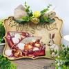Wooden Easter Decoration Hanging Creative Wall Hanging Pendant Door Hanging  Background Layout