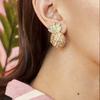 Trendy European American Pineapple Earrings Fashionable Crystals Women For