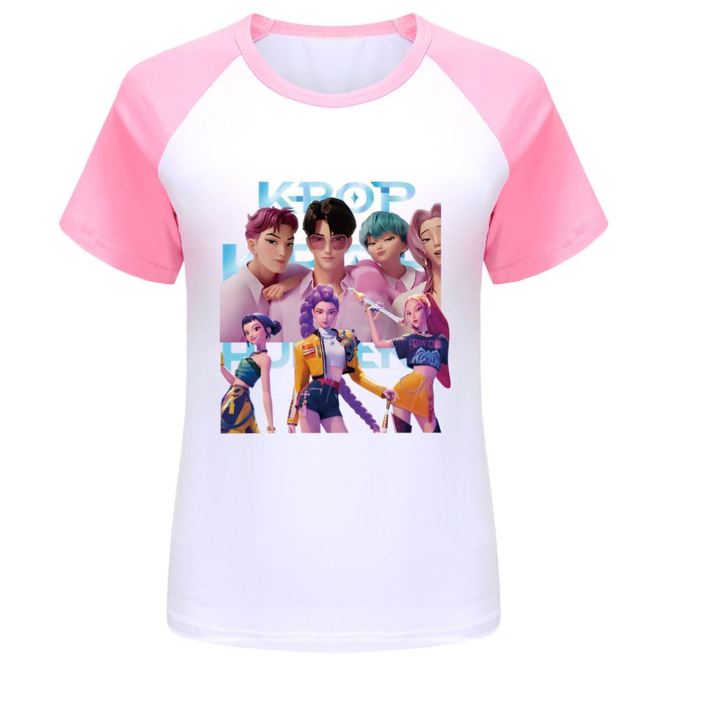 5056 Barn Flickor Sajaboys Rumi Zoey Mira Tryck Raglan Kortärmad T-shirt