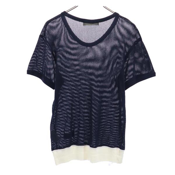 TOGA VIRILIS made in Japan Short sleeve mesh T-shirt ONE Navy system Men's Used