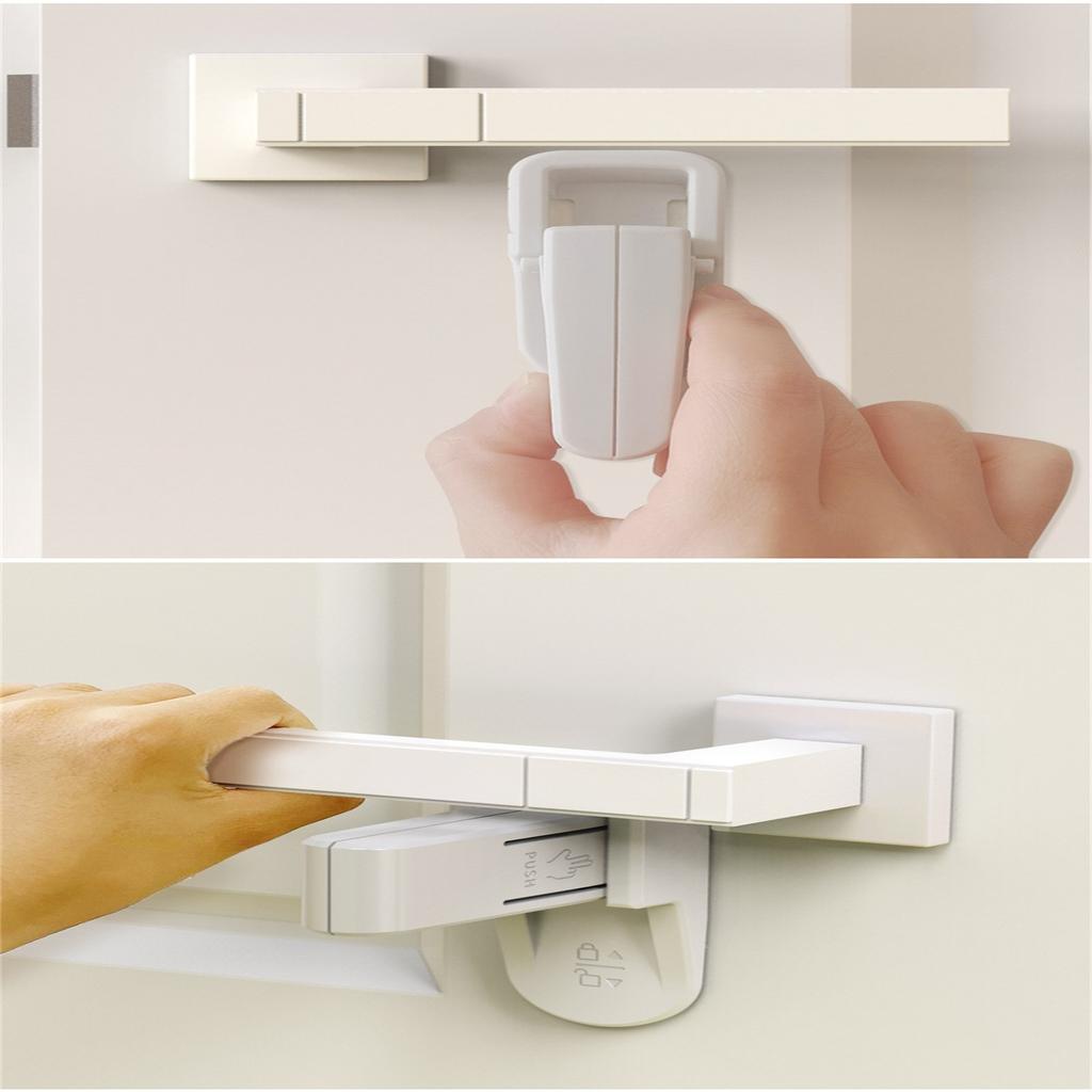 Children's Safety Lock Anti-door Weapon Anti-theft Door Anti-baby Door Lock Non-punching Anti-cat And Dog Door Handle Lock