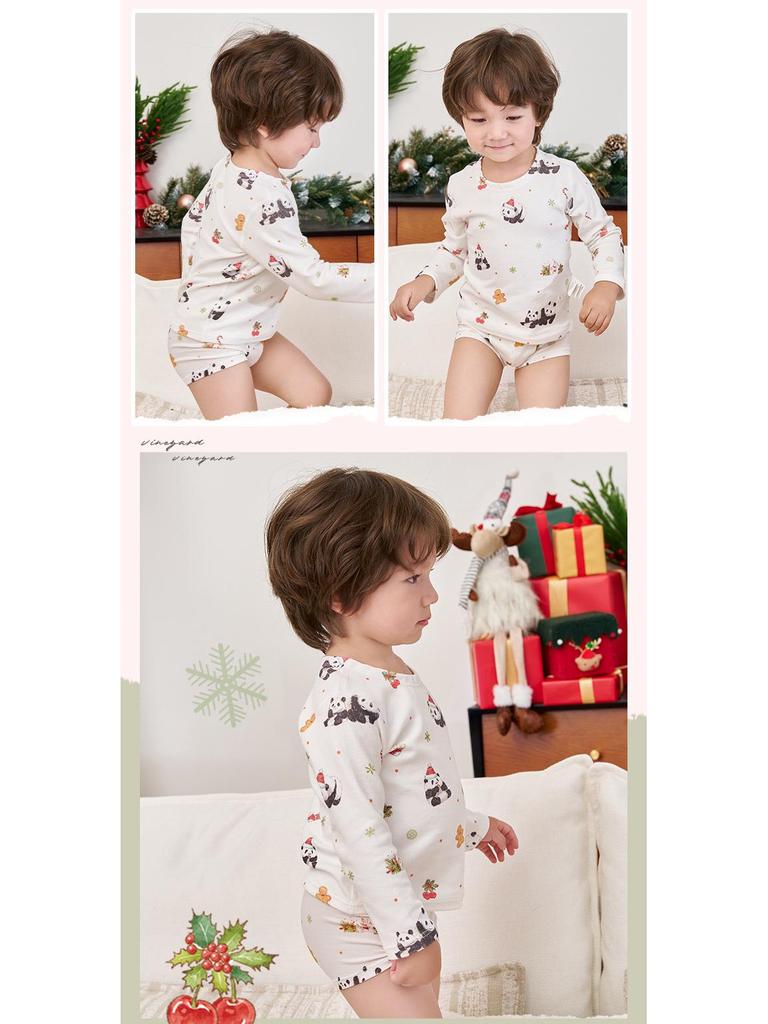 An Dan Christmas Limited Edition Antibacterial Cotton Boxer Briefs for Boys and Girls - 2-Pack