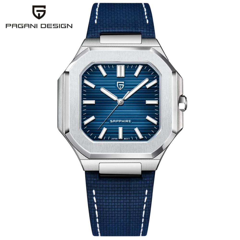 PAGANI DESIGN 37MM New Men Watches VH31 Luxury Quartz Watch For Men Stainless Steel Sapphire glass Quartz Watches Gift