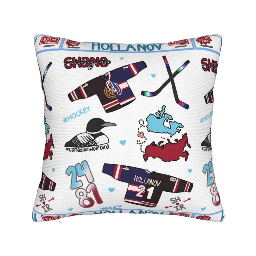 Heated Rivalry Hollander Queer Hockey Square Pillow Cases Cushion Cover Custom Polyester Decorative Pillowcover for Bed xcm