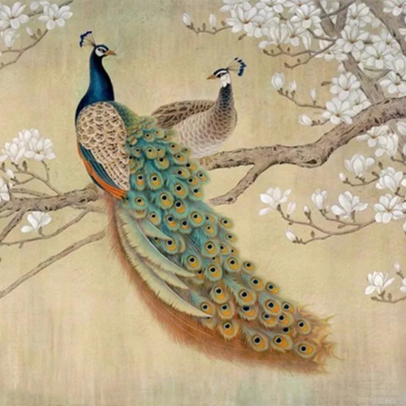 Modern Murals 3d Stereo Peacock Photo Wallpapers Living Room Background Wall Papers Home Decor