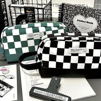 1 Pieza Estuche Clásico de Tablero de Ajedrez Gran Capacidad Estudiante Bolsa de Almacenamiento de Tablero Portátil Multifunción Bolsa de Almacenamiento para Material de Oficina