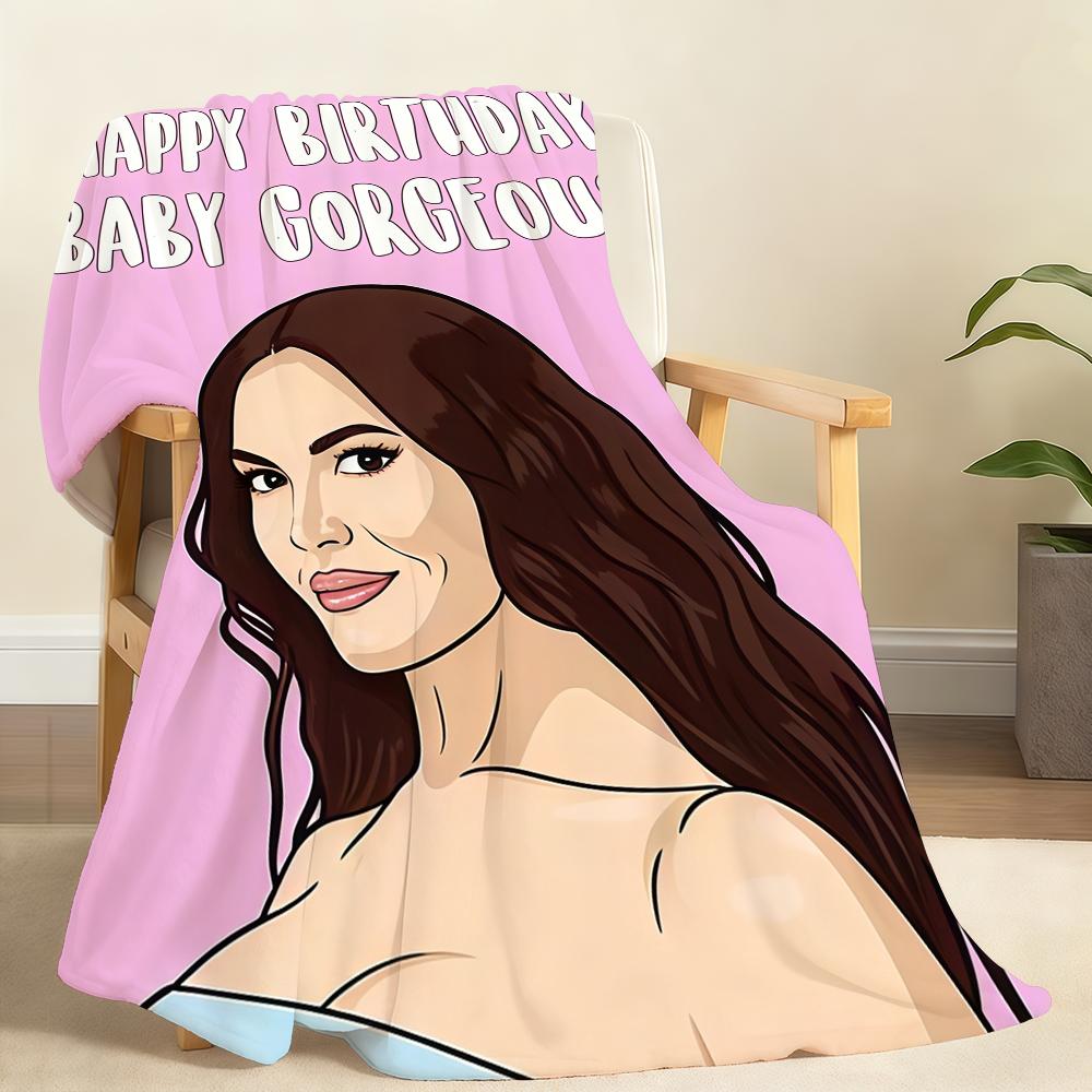 TV host J Jen Shah Cartoon Blanket Soft Throw Blanket for Home Bedroom Bed Sofa Picnic Travel Office Rest Cover Blanket Gift 75x90cm