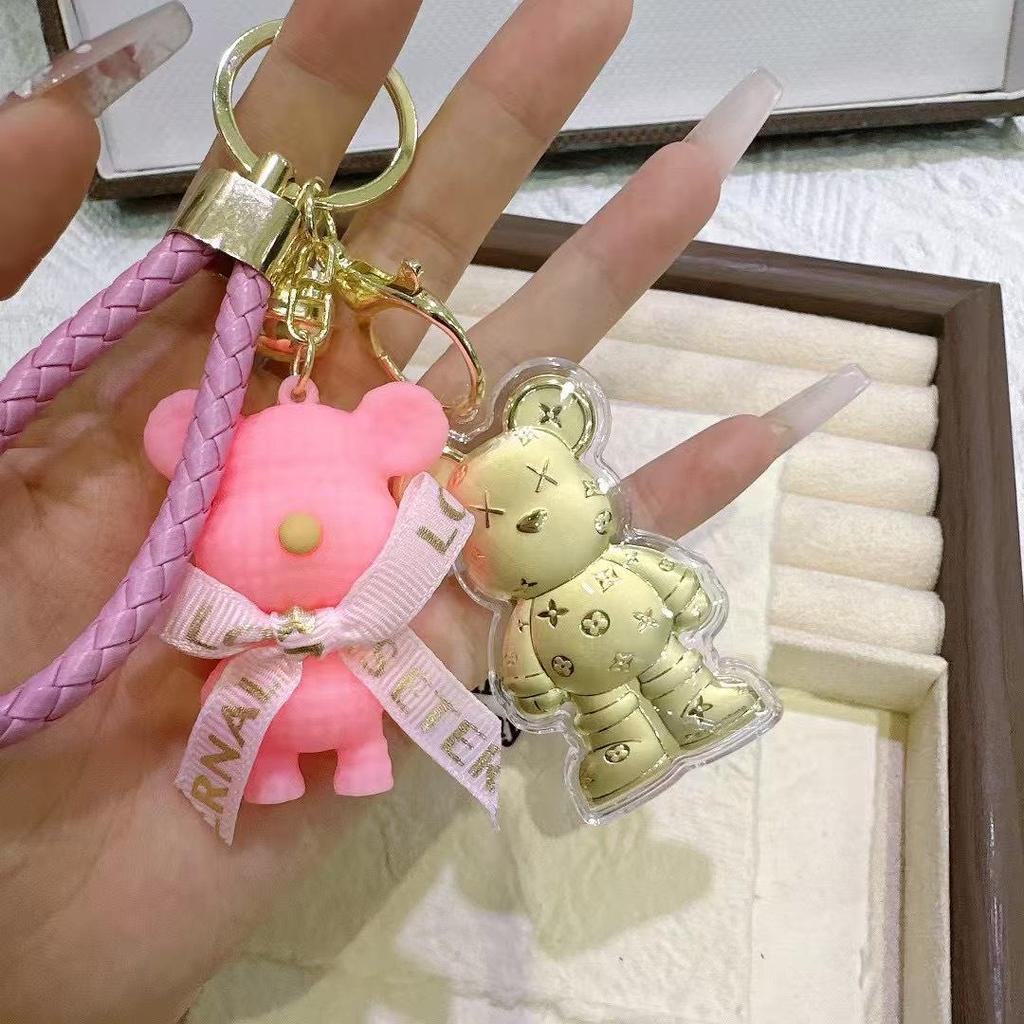 999 Fine Gold Bear Keychain Pendant: Mobile, Bag & Car Accessory