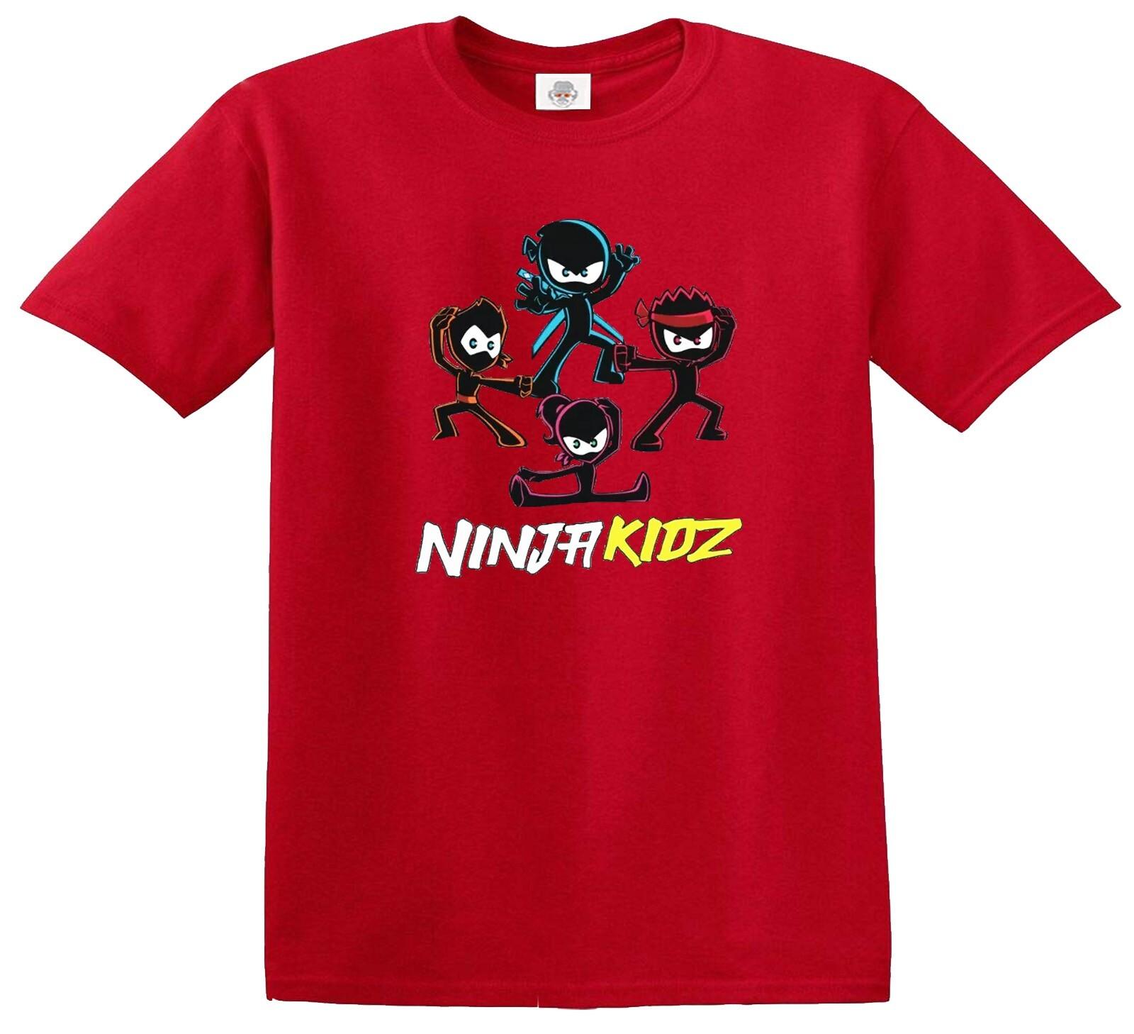 

Ninja Kidz 100% Cotton T-shirt Mens Tees Top Funny Boys Girls Gift Present Novelty Top Tee 4XL