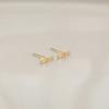 14k Rough Stick Bar Earrings (14k Gold) ES22