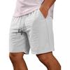 Mens Lightweight Cotton Linen Shorts Loose Fit Elastic Waist Drawstring Casual Sport Beach Walk Short Pants