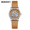 OUBAOER Women's Casual Mechanical Watch with Roman Numeral Dial, Waterproof Design