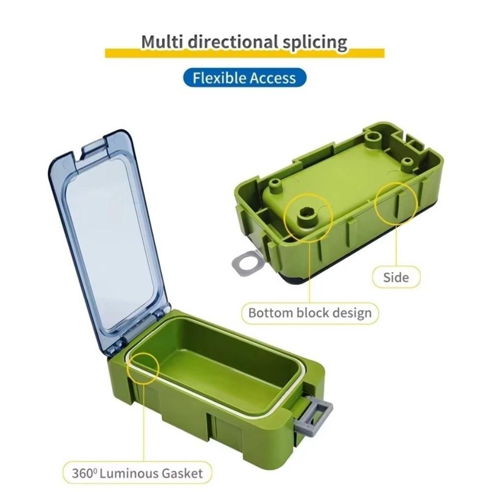 3pcs Luminous Fishing Tackle Box Plastic Fishing Accessory Box Bait Storage Box Utility Fishing