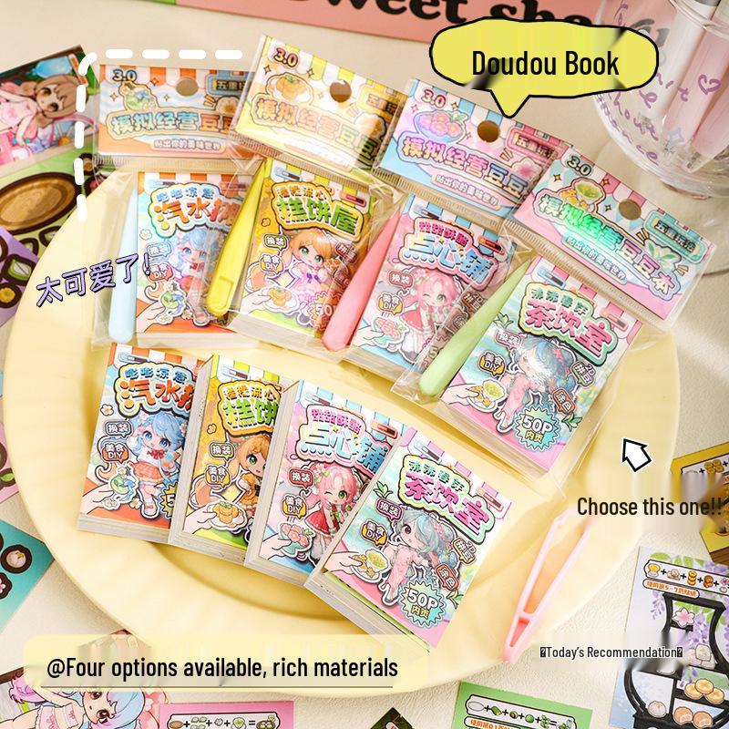 

Potica DIY Sticker Dress-up & Food Coloring Book for Girls